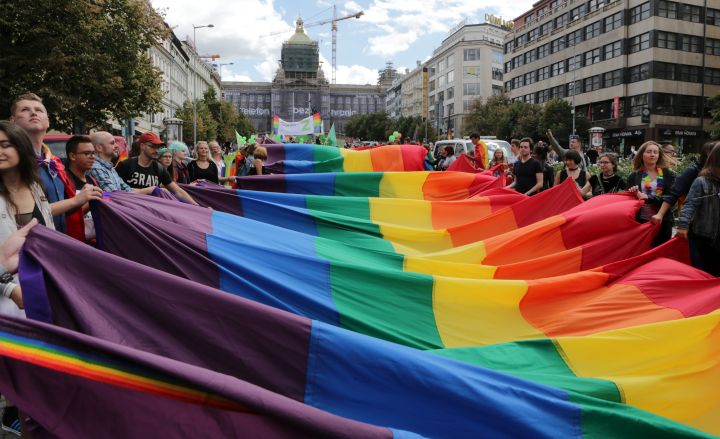Prague Pride 2017, vlajka LGBT.