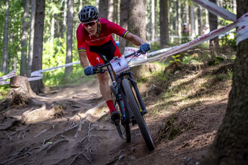 Jaroslav Kulhavý na MČR v cross country. 