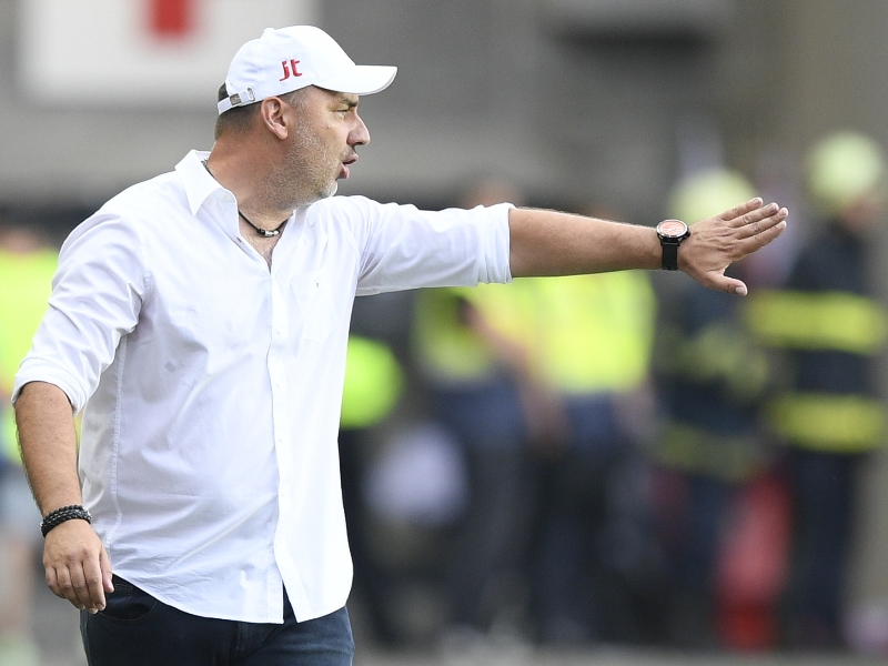 Trenér fotbalové Slavie Jindřich Trpišovský. 