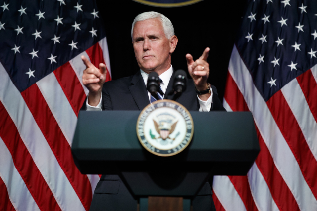 Víceprezident USA Mike Pence. 