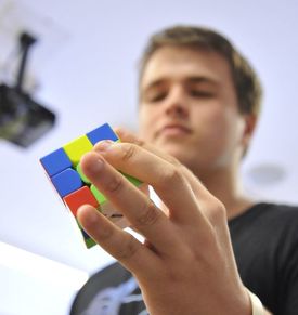 Soutěžící Matej Grohmann.