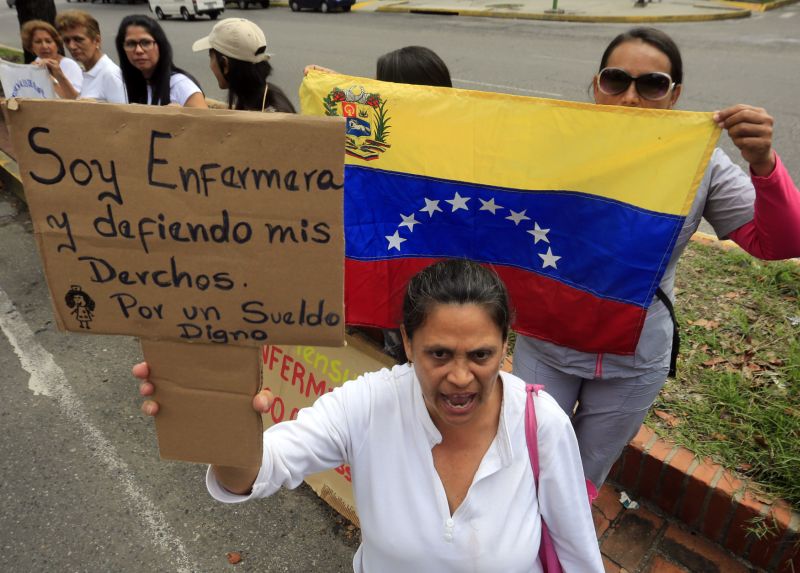 Protesty ve Venezuele. 