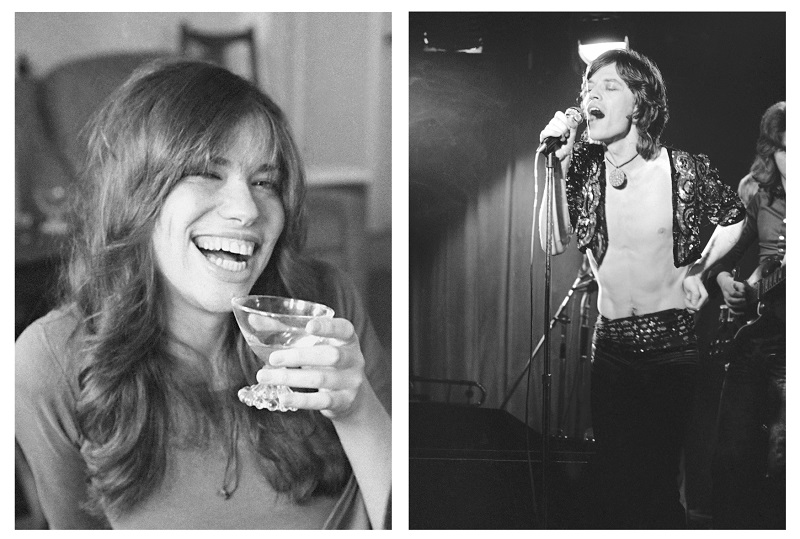 Carly Simonová a Mick Jagger.