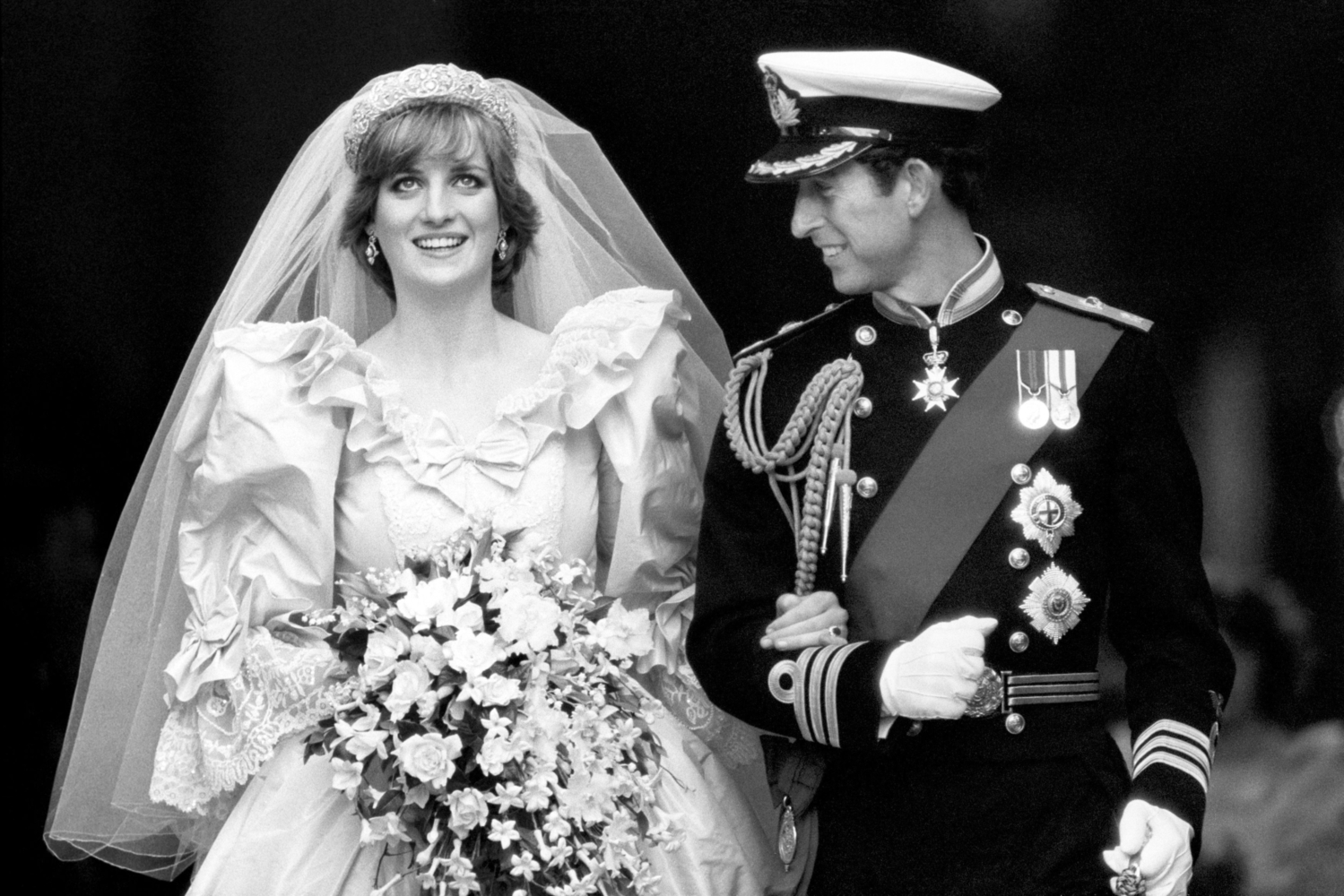 Princezna Diana a princ Charles v den své svatby.