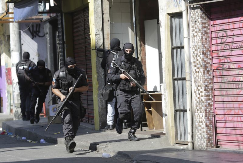 Zásah brazilské policie.