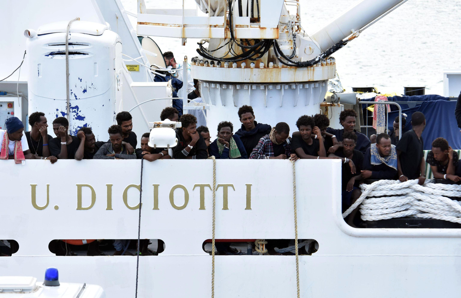 Migranti na lodi Dicotti.