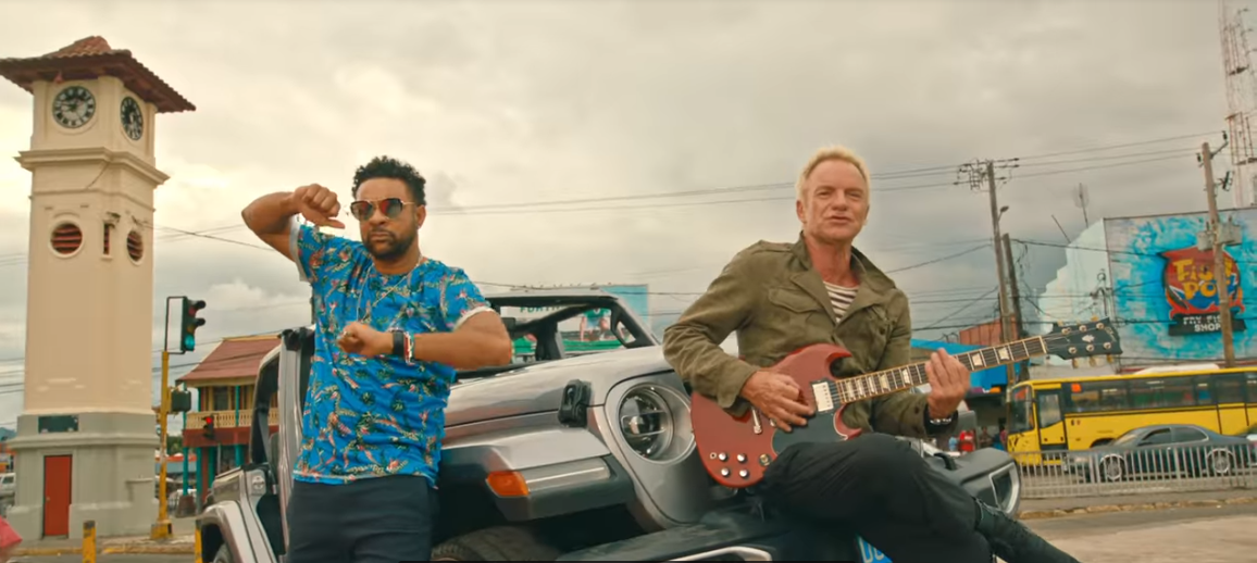 Hudebníci Shaggy a Sting.