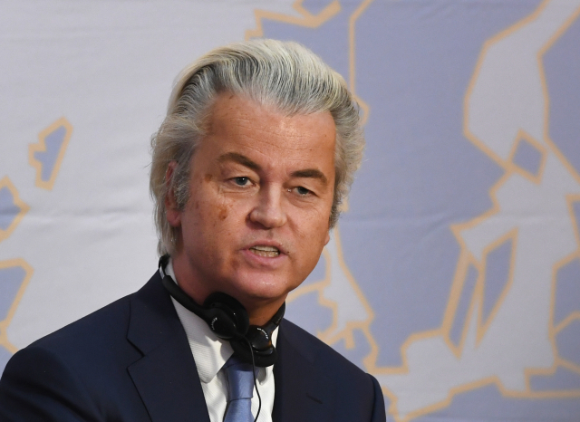 Předseda nizozemské Strany pro svobodu Geert Wilders. 