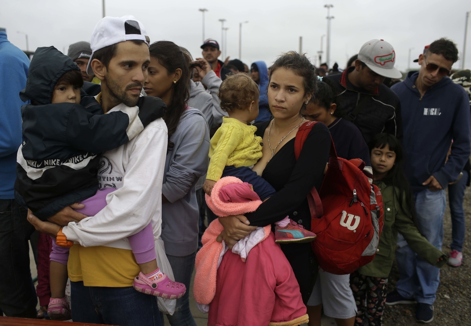Venezuelští migranté v Peru. Venezuelští migranté v Peru.