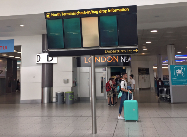 Londýnské letiště Gatwick.