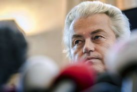 Nizozemský poslanec Wilders.