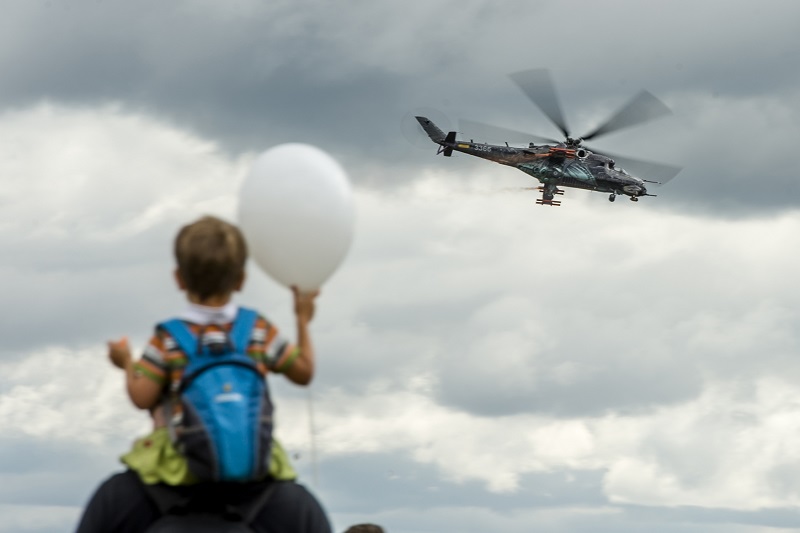 Na snímku z roku 2017 je vrtulník Mi-24/35 Hind z 22. základny vrtulníkového letectva Sedlec.