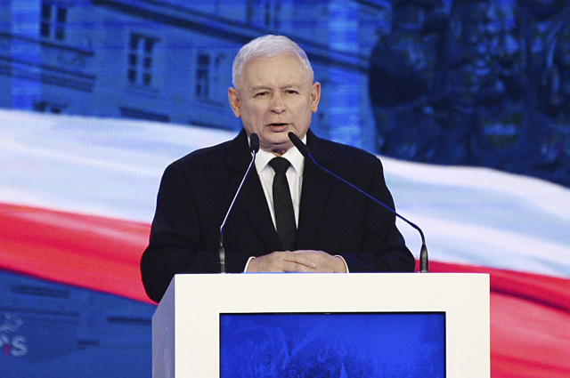 Šéf polské vládní strany Právo a spravedlnost Jaroslaw Kaczyński.