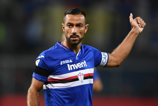 Fabio Quagliarella v zápase proti Neapoli.