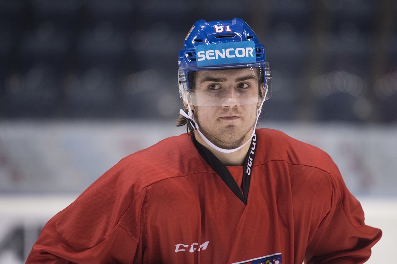 Filip Zadina se hned v prvním utkání za Detroit gólově prosadil.