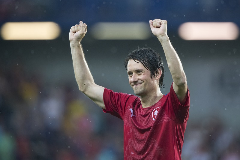 Tomáš Rosický během své rozlučky na Letné.
