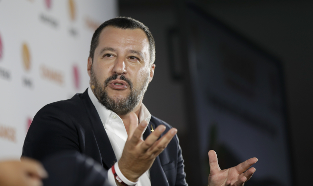 Italský ministr vnitra a šéf protiimigrační strany Liga Matteo Salvini.