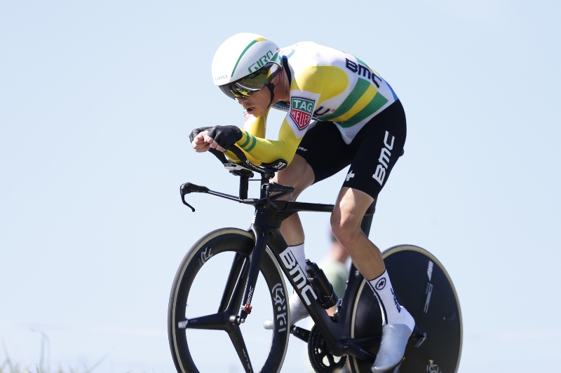 Vítěz další časovky Vuelty Rohan Dennis.
