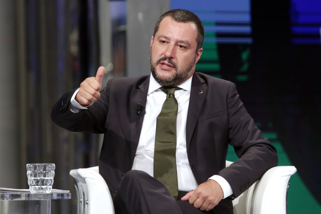 Italský krajně pravicový ministr vnitra Matteo Salvini.