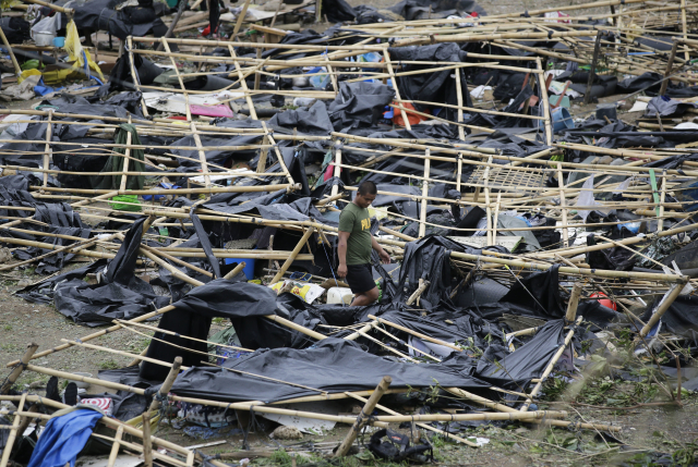 Následky řádění tajfunu Mangkhut na Filipínách.