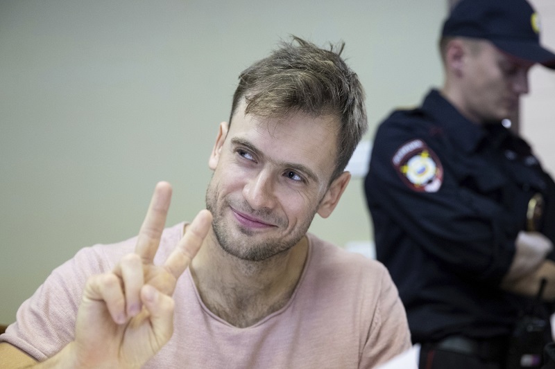 Někdejší vůdce protestní skupiny Pussy Riot Pjotr Verzilov. Někdejší vůdce protestní skupiny Pussy Riot Pjotr Verzilov.