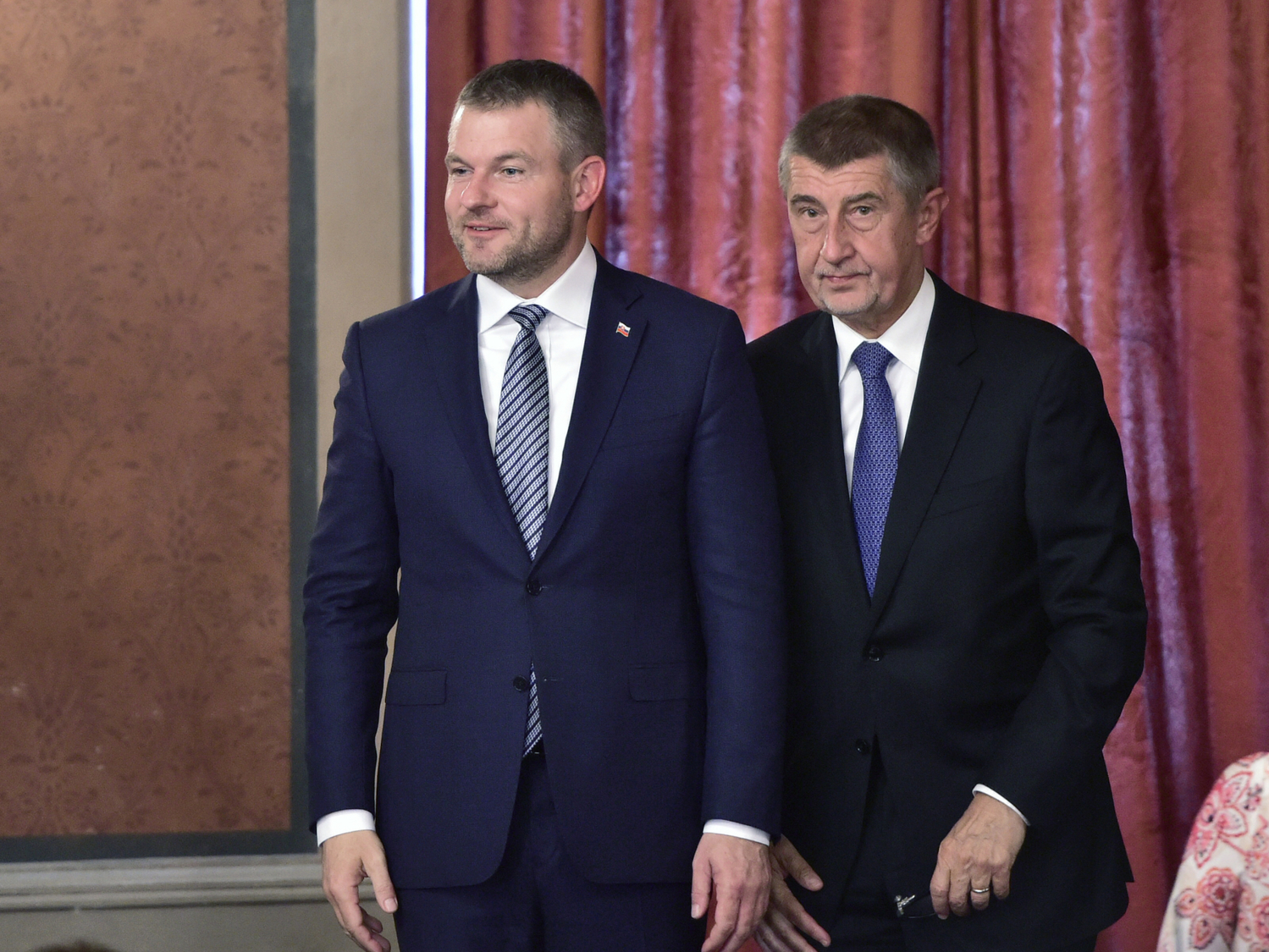 Andrej Babiš a Peter Pellegrini na společném pondělním jednání.