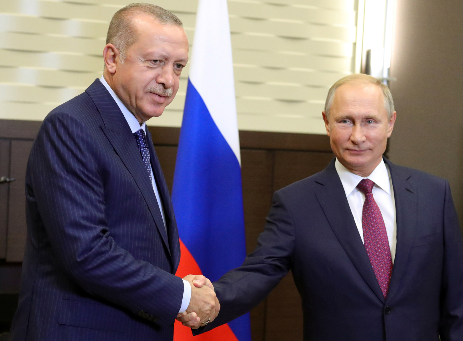Vladimir Putin (vpravo) a Recep Tayyip Erdogan.