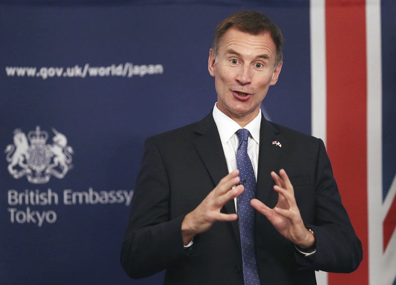 Britský ministr zahraničí Jeremy Hunt.