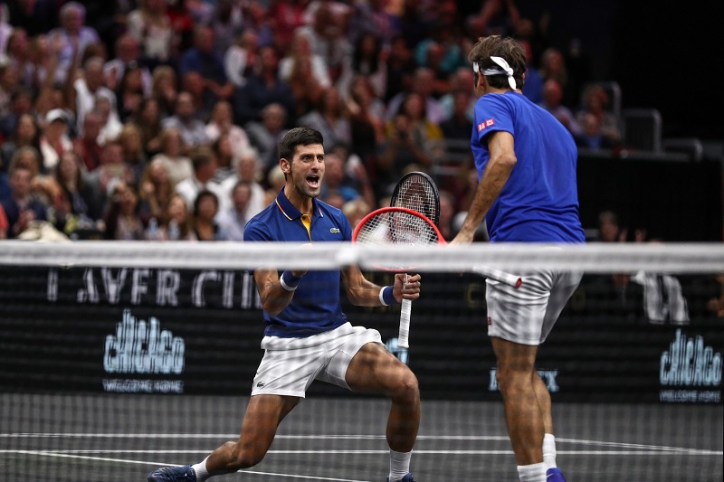 Novak Djokovič s Rogerem Federerem poprvé na jedné straně kurtu v Laver Cupu.