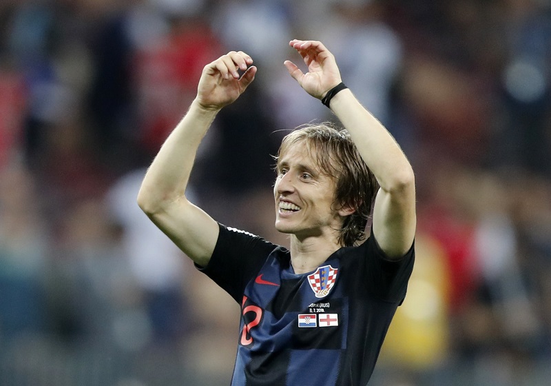 Chorvatský fotbalista Luka Modrič na Mistrovství světa.