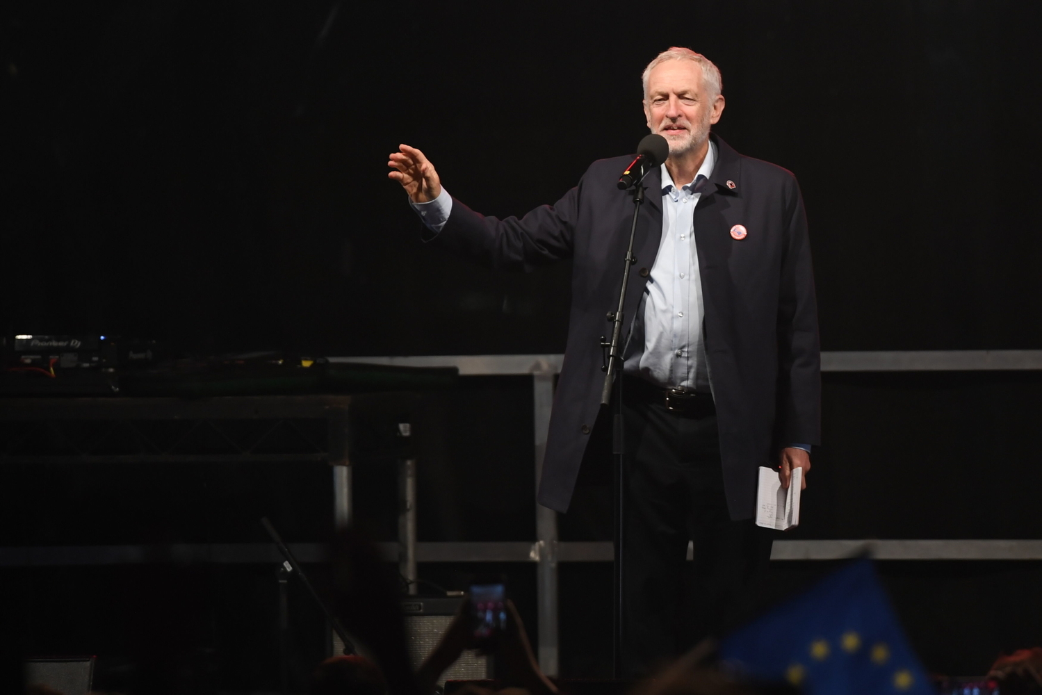 Vůdce britských labouristů Jeremy Corbyn na výroční stranické konferenci v Liverpoolu..