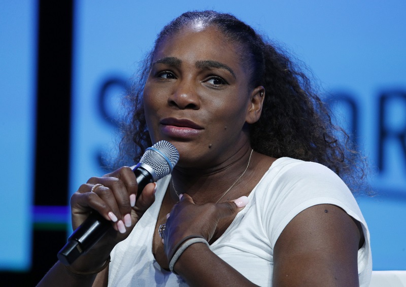Americká tenistka Serena Williamsová na tiskové konferenci. Americká tenistka Serena Williamsová na tiskové konferenci.