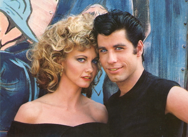 Olivia Newtonová-Johnová a John Travolta ve filmu Pomáda.