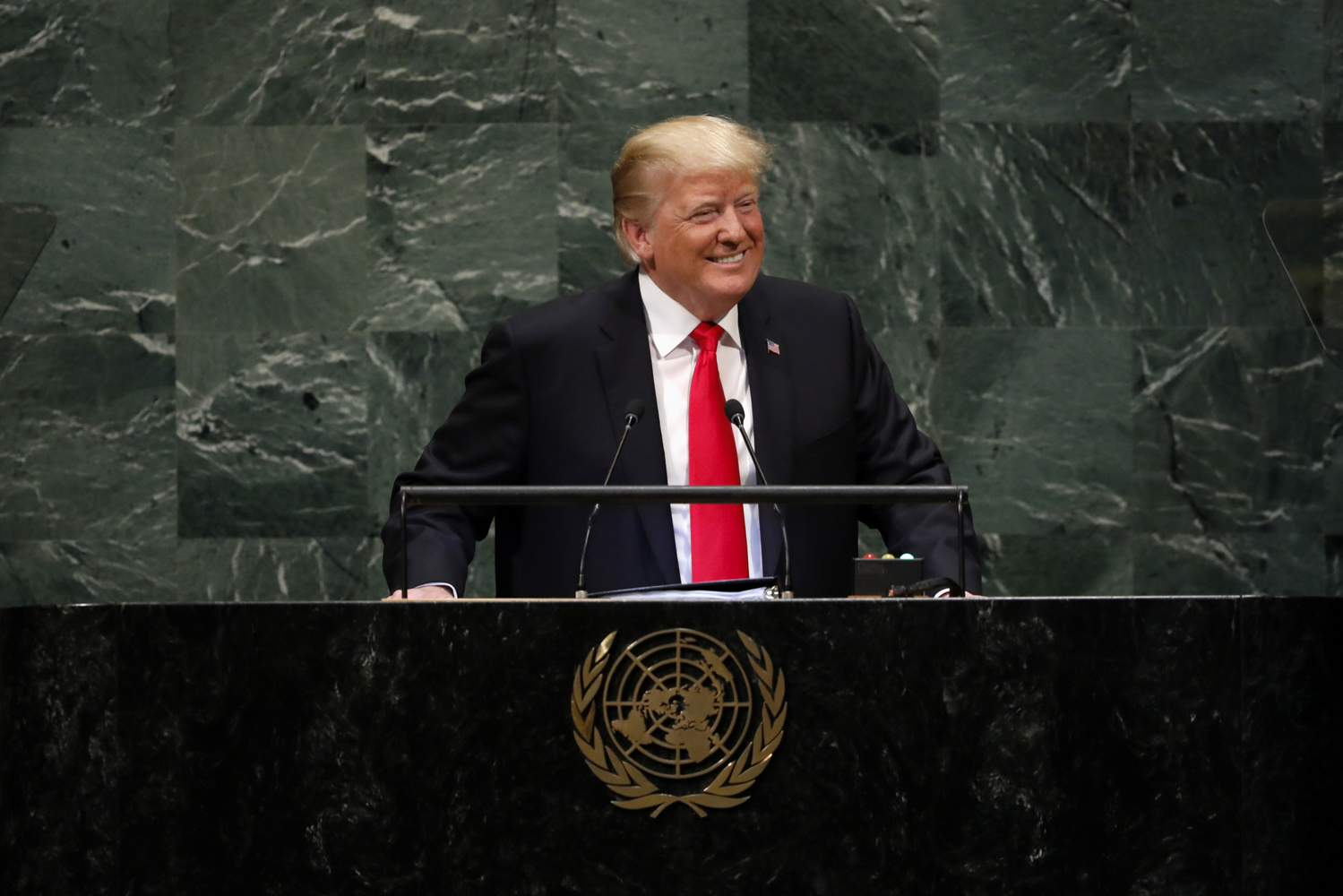 Americký prezident Donald Trump ve svém vystoupení před Valným shromážděním OSN.