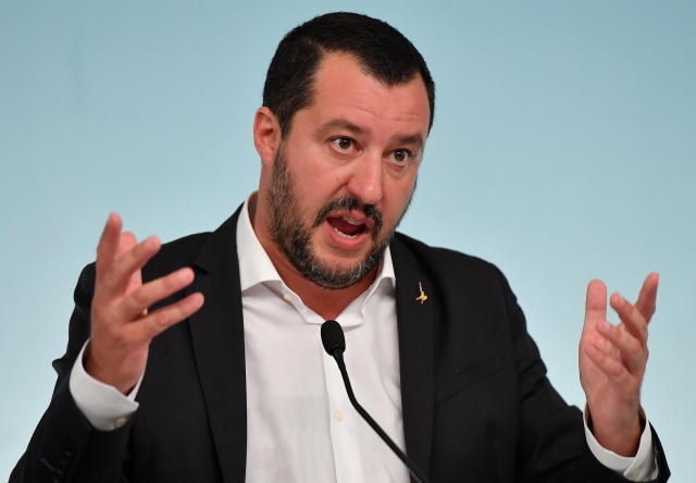 Šéf protiimigrační Ligy Matteo Salvini.
