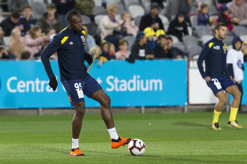 Usain Bolt jako fotbalista. 