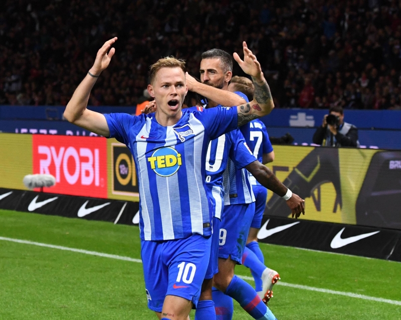 Hertha zaskočila Bayern, doma ho porazila o dvě branky. 
