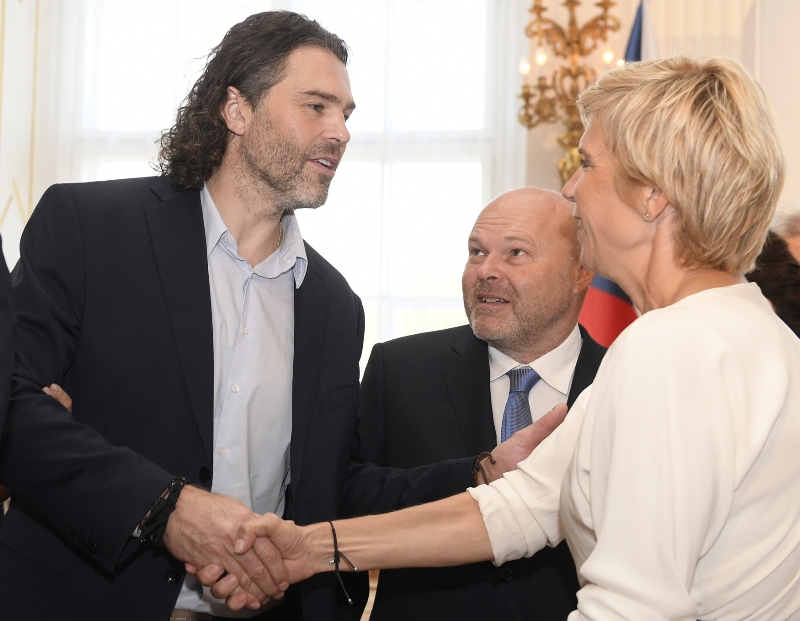 Na Pražském hradě se sešli sportovci minulosti i současnosti. 