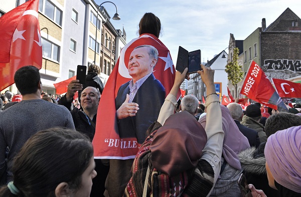 Příznivci prezidenta Recepa Tayyipa Erdoğana.