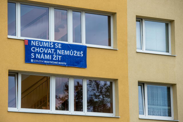 Předvolební billboard Mostečané Mostu.