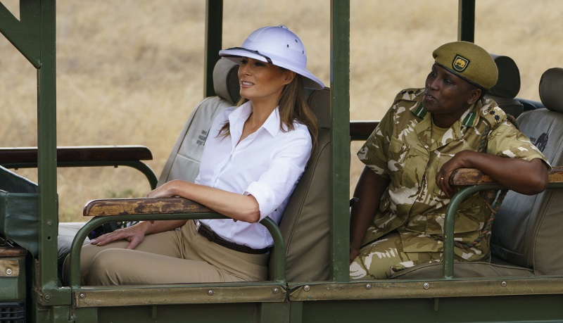 Americká první dáma Melanie Trumpová na návštěvě Keni.