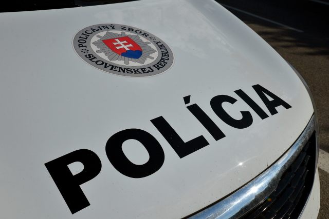 Vozidlo Slovenské policie. 