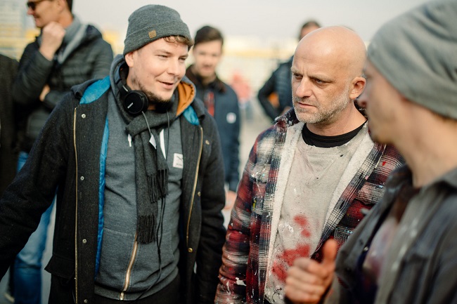 Z natáčení filmu Národní třída. Na snímku Štěpán Altrichter a Hynek Čermák.
