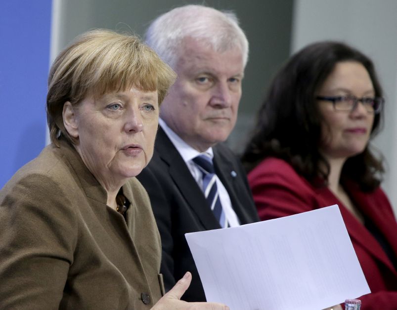 Angela Merkelová a Horst Seehofer.  