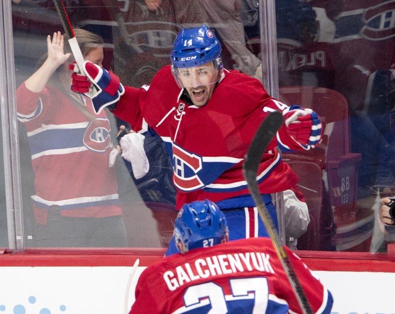 Tomáš Plekanec vstřelil v tisícím zápase své kariéry i gól. Tomáš Plekanec vstřelil v tisícím zápase své kariéry i gól.