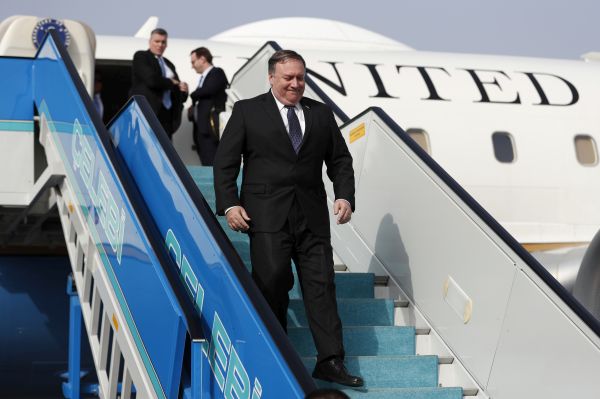 Mike Pompeo v Turecku. Mike Pompeo v Turecku.
