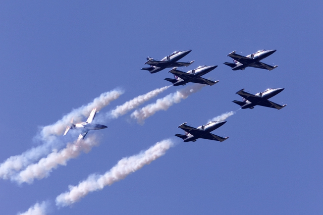 Cvičné letouny L-39 Albatros.