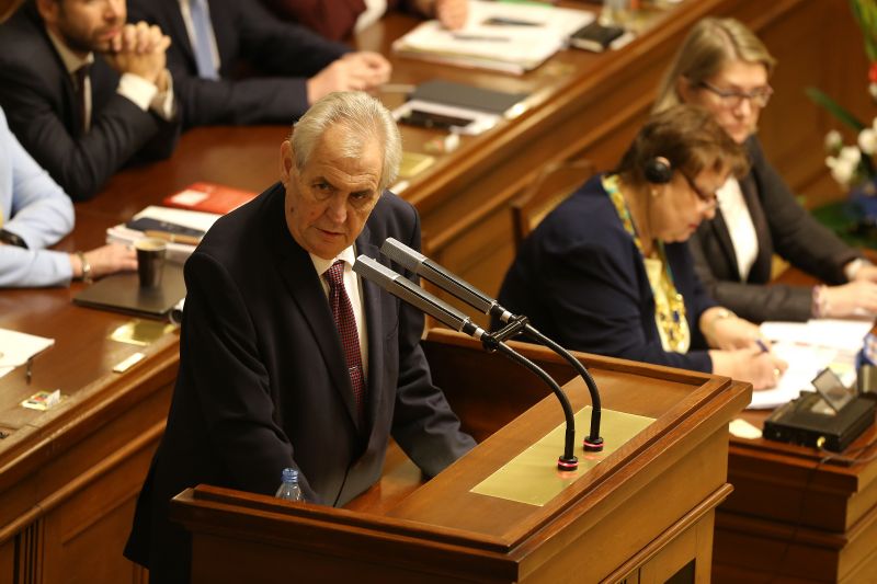 Miloš Zeman ve Sněmovně.