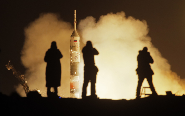 Start rakety Sojuz MS-08 (ilustrační foto). Start rakety Sojuz MS-08 (ilustrační foto).