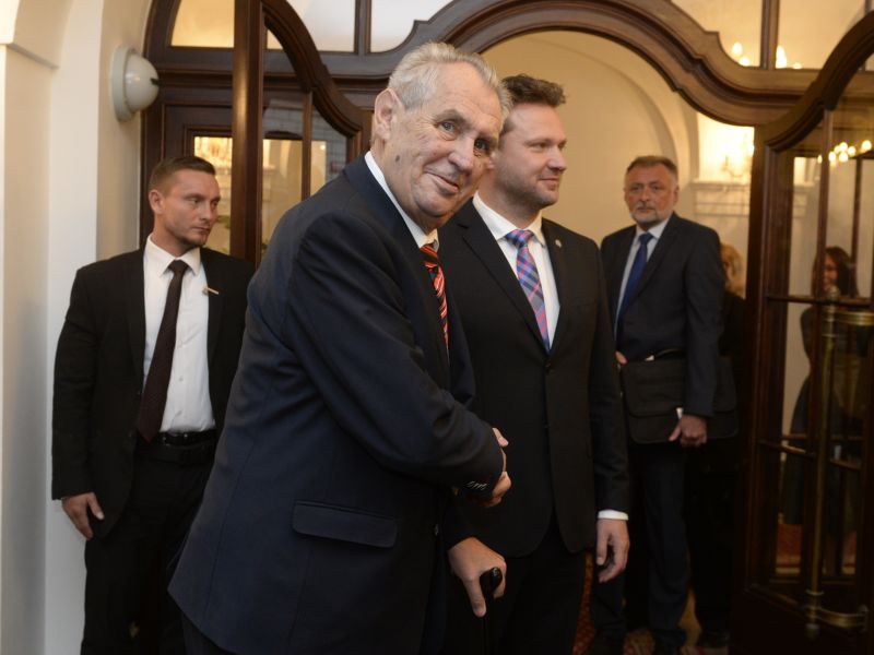 Prezident Miloš Zeman ve sněmovně.